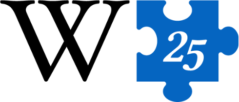 Logotyp 25-lecia polskiej Wikipedii