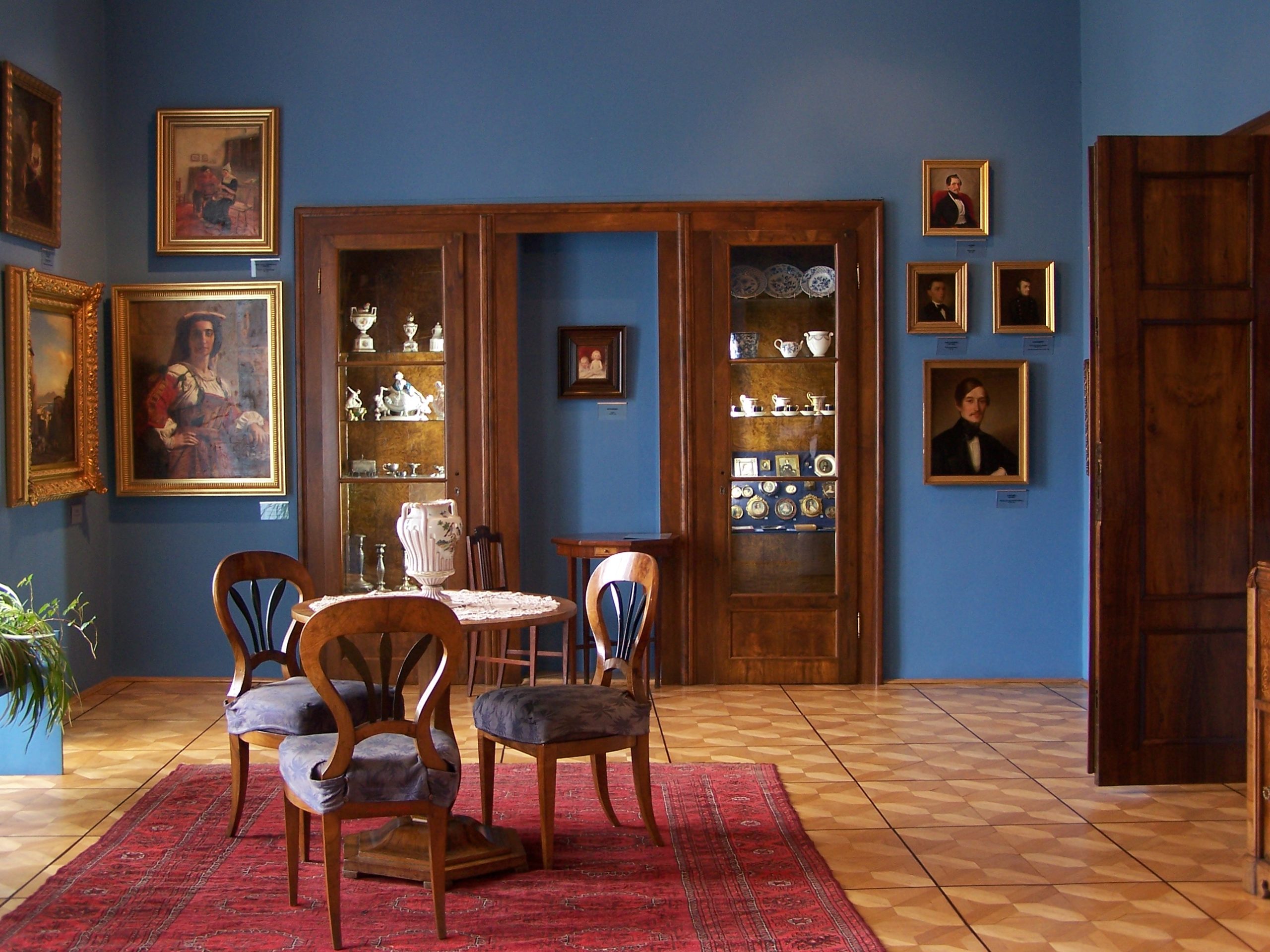 Niebieski salonik w Muzeum Sułkowskich